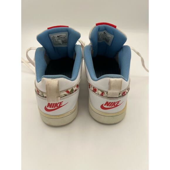 Nike Court Low Top  All Day Play White & Cherries‎ 5Y - Picture 3 of 5